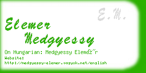 elemer medgyessy business card